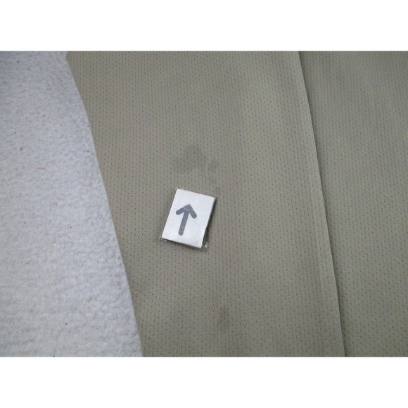 Nike Team Polo Shirt‎ Mens XL Khaki Long Sleeve Performance Golf Mesh Swoosh - Picture 3 of 10